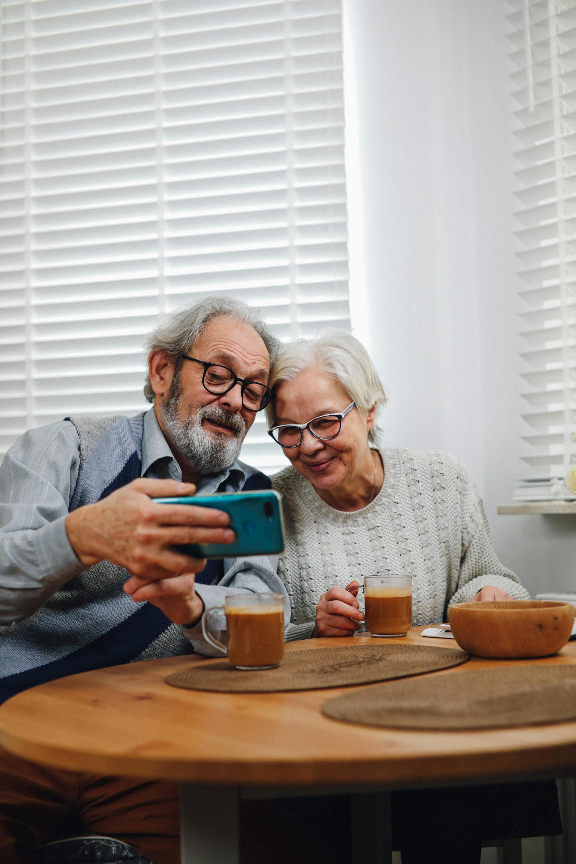 Senior couple on a video call enjoying their Social Circle together