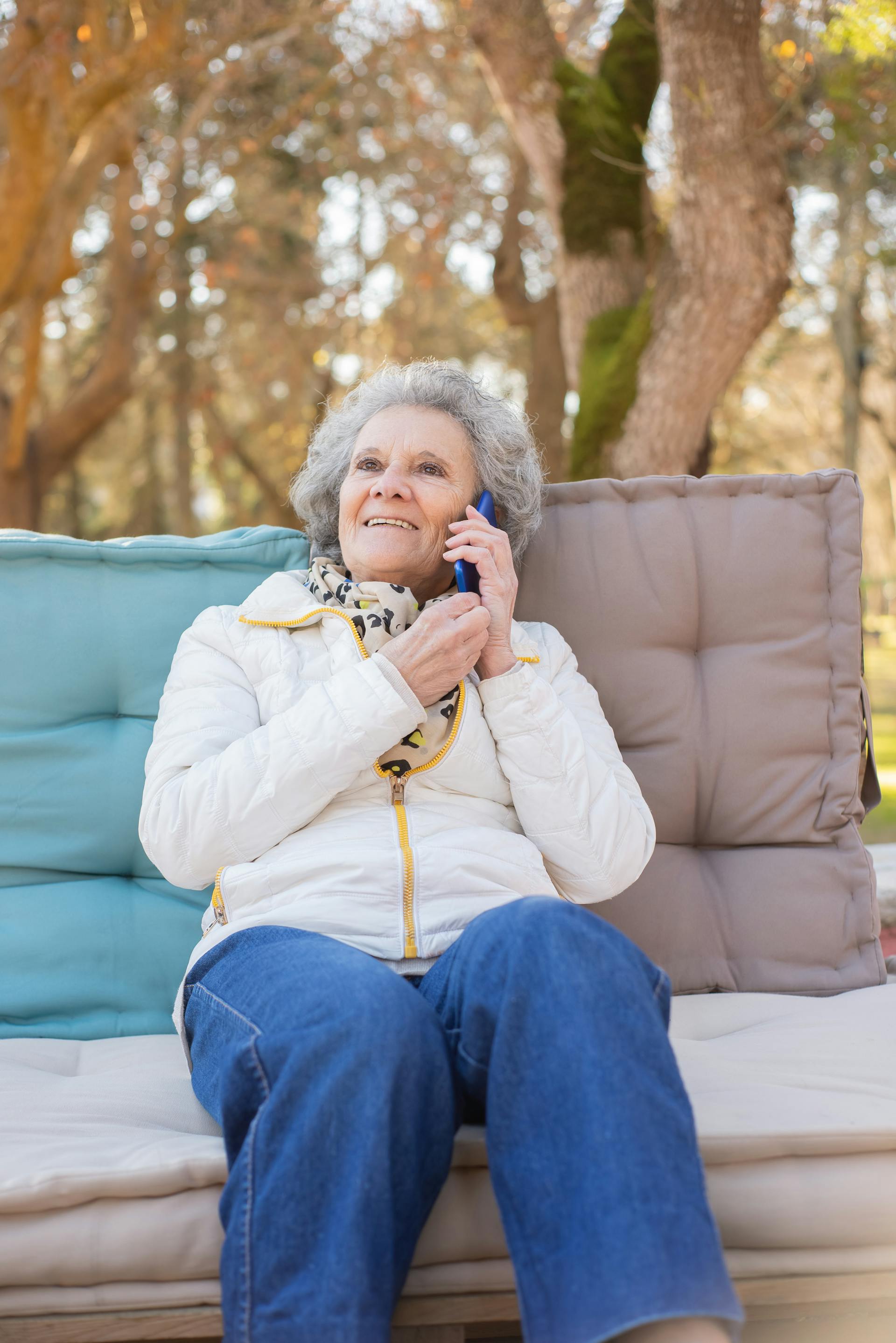 Senior woman on the phone enjoying her Social Circle